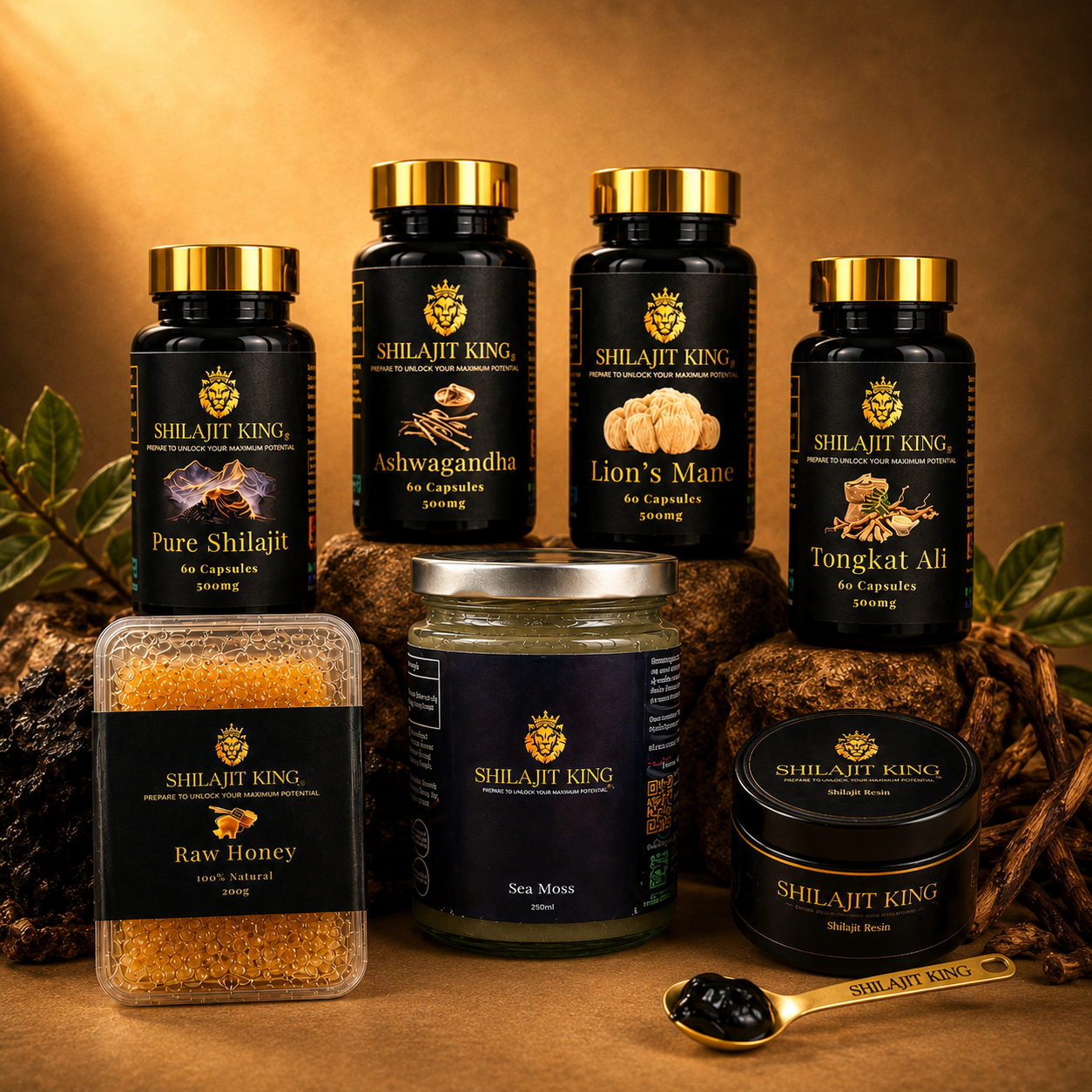 Shilajit & Herbal Wellness Bundle – 7 Supplements